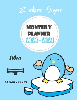 Monthly Planner 2020 - 2021 : Zodiac Libra: Two year monthly planner : 24 Months Calendar Planner With Holiday : Zodiac Planner 2020 : Libra Horoscope