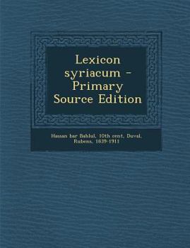 Paperback Lexicon Syriacum [Latin] Book