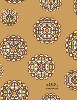 Paperback 2020: Multi-colored flower circles make this undated 2020 Daily Weekly Planner 8.5 x 11 standout- 2-Page Per Weekly Spread- Book