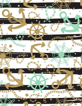 Paperback Graph Paper Notebook: Quad Ruled Graphing Paper, 200 Pages, Abstract Marine Pattern (8.5x11) Book