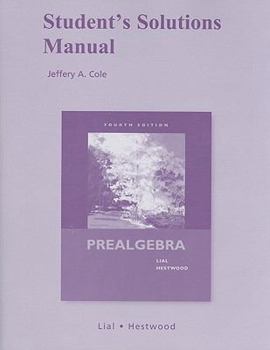 Paperback Student's Solutions Manual for Prealgebra Book