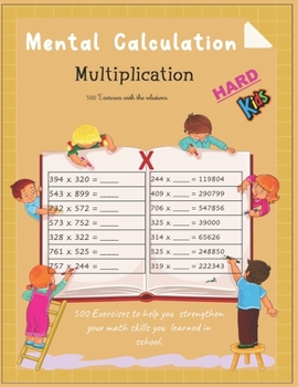 Paperback Mental calculation for kids: math for kids Mental calculation Book