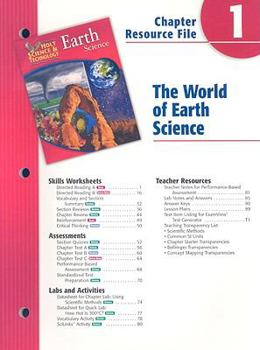 Paperback Holt Science & Technology Earth Science Chapter 1 Resource File: The World of Earth Science Book