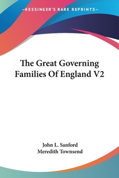 Paperback The Great Governing Families Of England V2 Book