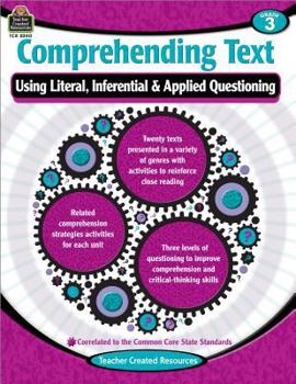 Paperback Comprehending Text Using Literal/Inferential/Applied Quest-3 Book