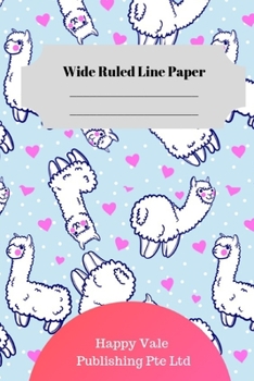 Paperback Cute Ilama Theme Wide Ruled Line Paper Book