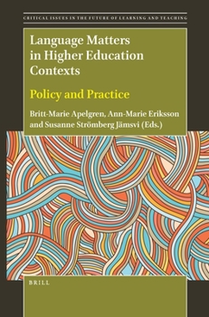 Paperback Language Matters in Higher Education Contexts: Policy and Practice Book