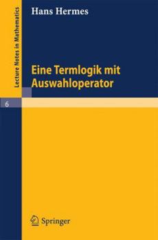 Paperback Term Logic with Choice Operator Book