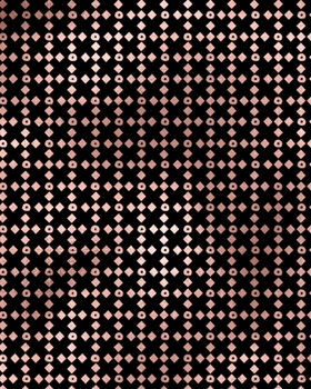 Paperback Rose Gold and Black Bohemian Composition Notebook - Large Blank Notebook (Softcover Journal / Diary / Sketchbook) Book