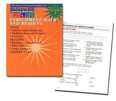 Paperback Enrichment Math & Reading Grade 4 Book