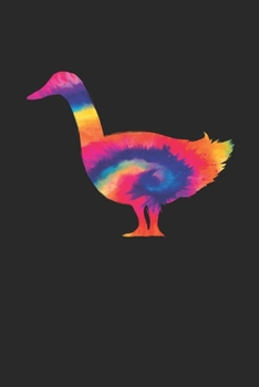 Tie Dye Duck Notebook - Ducks Gift - Vintage Duck Lover Journal - Tie Dye Diary for Duck Lovers Zookeepers Endangered Animal Activists: Medium ... Diary, 110 page, Lined, 6x9 (15.2 x 22.9 cm)