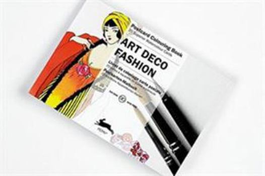 Pepin Artists' Colouring Postcard, 5 7/8 x 4 1/8 inches, 20 Postcards, Art Deco Fashion (96181)