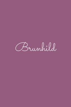 Brunhild: notebook with the name on the cover, elegant, discreet, official notebook for notes, dot grid notebook,