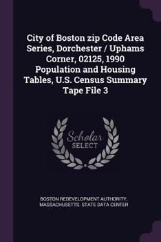 City of Boston zip code area series, Dorchester / uphams corner, 02125, 1990 population and housing tables, U.S. census summary tape file 3