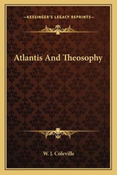 Paperback Atlantis And Theosophy Book