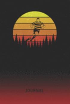 Journal: Blank Rugby Personal Writing Diary | Old School Retro Vintage Sunset 80s Cover | Daily Journalism Diaries for Journalists & Writers | ... Set Goals & Write about your Life & Interests