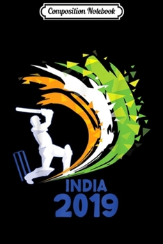 Paperback Composition Notebook: Cricket India 2019 Journal/Notebook Blank Lined Ruled 6x9 100 Pages Book