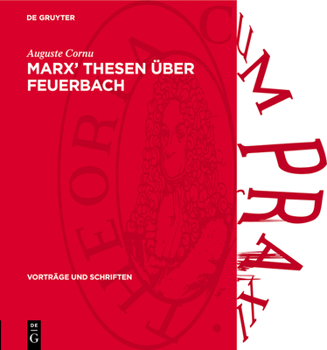 Hardcover Marx' Thesen Über Feuerbach [German] Book