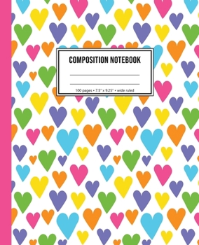 Composition Notebook: Heart Pattern Notebook For Girls