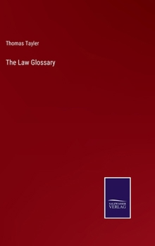 Hardcover The Law Glossary Book