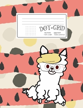 Dot-Grid: It's No Drama for this LLAMA on the Cover of this Dot Grid Graph Notebook Journal