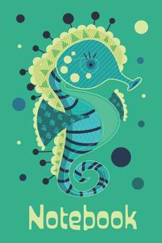 Paperback Notebook: Cute Seahorse Design 6x9 Notebook, 120 Page, Blue Book