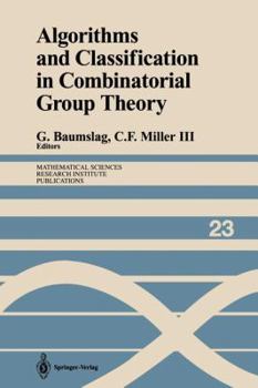 Paperback Algorithms and Classification in Combinatorial Group Theory Book