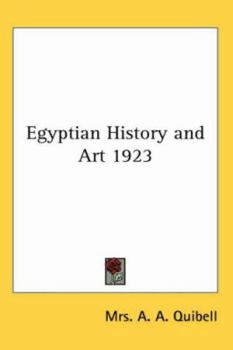 Paperback Egyptian History and Art 1923 Book