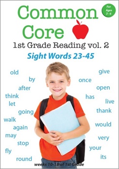 DVD Common Core 1st Grade Reading - Volume 2 - Sight Words 23 - 45 Book