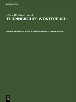 Hardcover Umschlagetuch - Vorkommen [German] Book