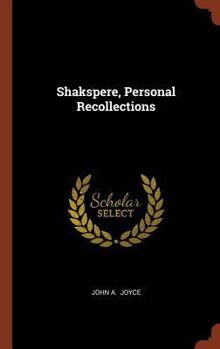 Hardcover Shakspere, Personal Recollections Book