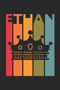 Ethan: Vintage Custom Personalized Lined Name Notebook, Diary, Journal - Retro Birthday, Christmas Gifts for Son, Nephew, Brother, Dad, Father: Medium ... Diary, 110 page, Lined, 6x9 (15.2 x 22.9 cm)