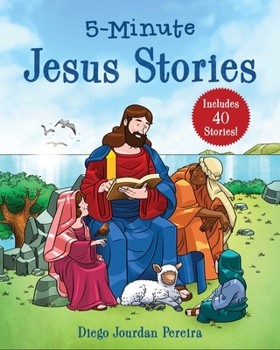 Hardcover 5-Minute Jesus Stories: Includes 40 Stories! Book
