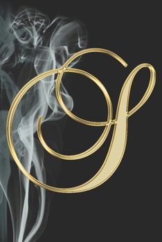S Journal: A Monogram S Initial Capital Letter Notebook For Writing And Notes: Great Personalized Gift For All First, Middle, Or Last Names (Red Maroon Gold Smoke Fire Swirl Print)