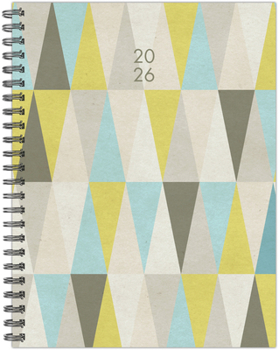 Geometric Gray 2025 6.5" x 8.5" Weekly Monthly Softcover Planner
