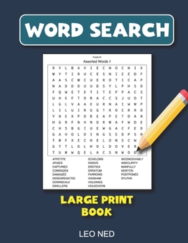 Paperback Word Search Large Print Book: Word Search for Seniors Large Print word search book for adult with a huge supply of puzzles including solutions [Large Print] Book