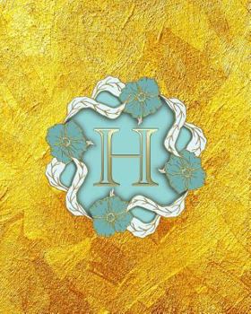 Paperback H: Monogram Initial H Notebook for Ladies, 100 College Ruled Pages, 8 X 10, Softcover Book