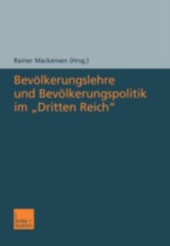 Paperback Bevölkerungslehre Und Bevölkerungspolitik Im "Dritten Reich" [German] Book