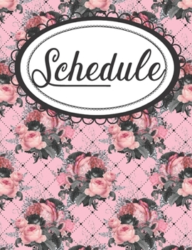 Paperback Pink and Black Floral Journal and Scheduler: Gothic Chic Daily Planner for Her Book