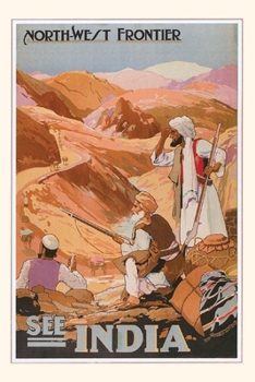 Paperback Vintage Journal Independent Tribesman, India Travel Poster Book