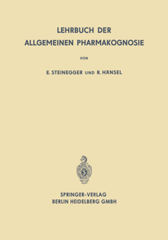 Paperback Lehrbuch der Allgemeinen Pharmakognosie [German] Book