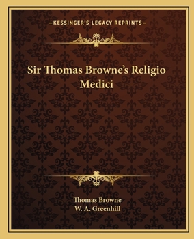 Paperback Sir Thomas Browne's Religio Medici Book