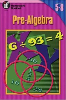 Paperback Pre-Algebra Homework Booklet, Grades 5-8 Book