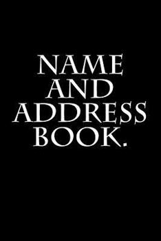 Paperback Name and Address Book. Book