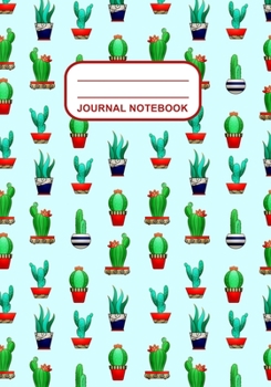 Paperback Journal Notebook: Journal, Notebook, Or Diary - Cacti Succulent Pattern Cover Design - 120 Blank Lined Pages - 7" X 10" - Matte Finished Book