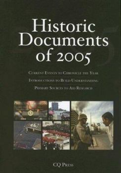 Hardcover Historic Documents of 2005: Includes Cumulative Index, 2001-2005 Book