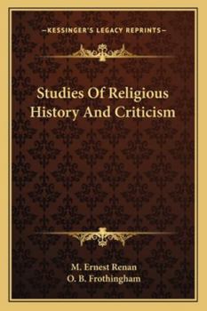 Paperback Studies Of Religious History And Criticism Book