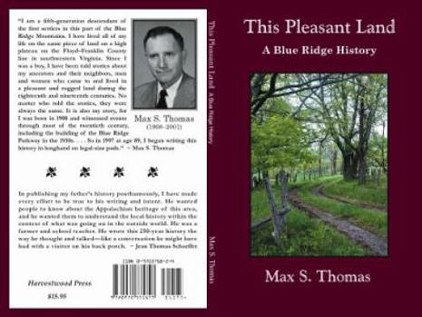 Paperback This Pleasant Land : A Blue Ridge History Book