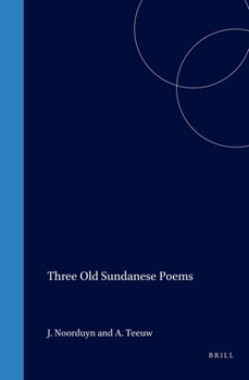 Paperback Three Old Sundanese Poems Book