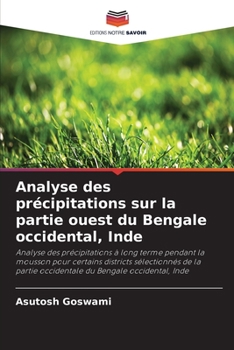 Paperback Analyse des précipitations sur la partie ouest du Bengale occidental, Inde [French] Book